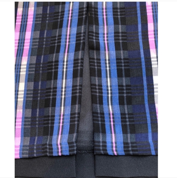 BANANA REPUBLIC Navy & Purple Plaid Y2K Skirt SZ 8 - Picture 7 of 9